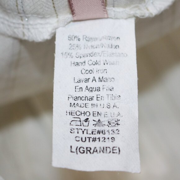 New Tower Women's Low-Rise Capri Pants in White with Metallic Stripes size Large - Picture 7 of 7